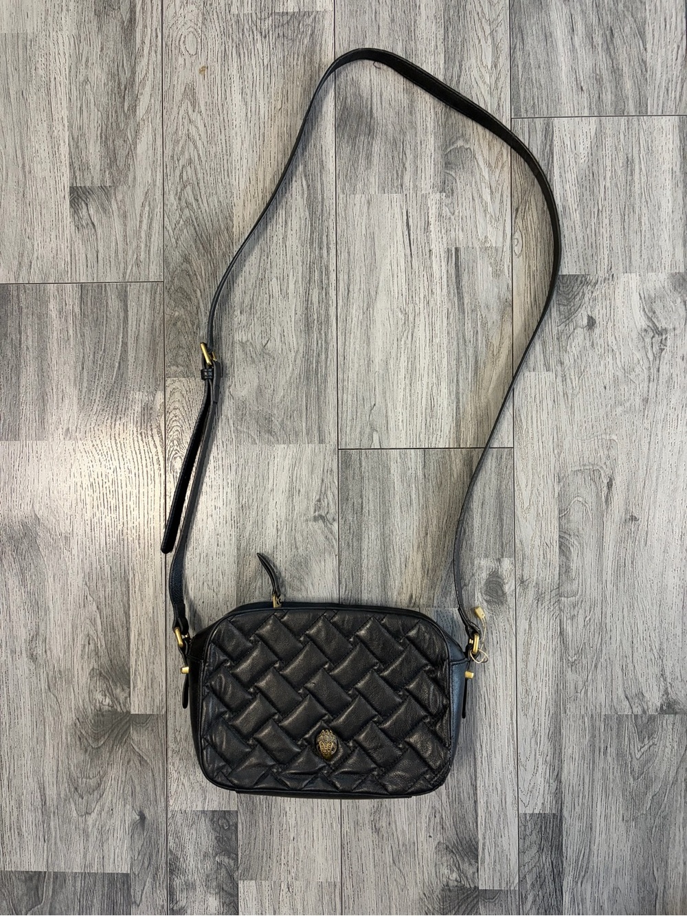 Kurt Geiger London Kensington Crossbody Bag Black Leather